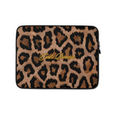 Funda para portátil "Princesa de Dios" con estampado de leopardo