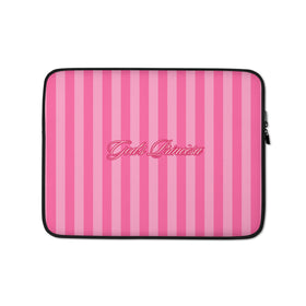 Funda para portátil de rayas rosas "God's Príncesa"
