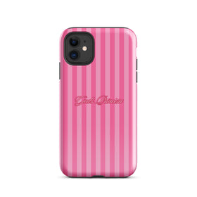 Funda Resistente de Rayas Rosas "Princesa de Dios" para iPhone®
